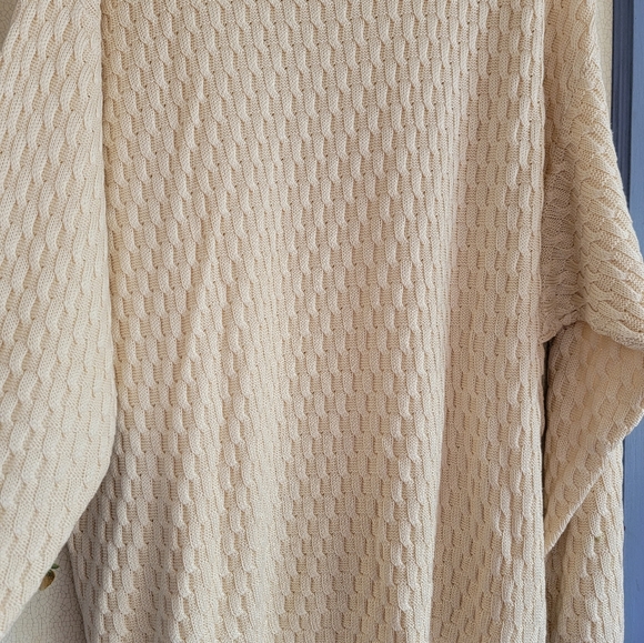 Hickey-Freeman Sport 100% Silk XXL Cable Knit Crew Neck Sweater - Picture 10 of 10